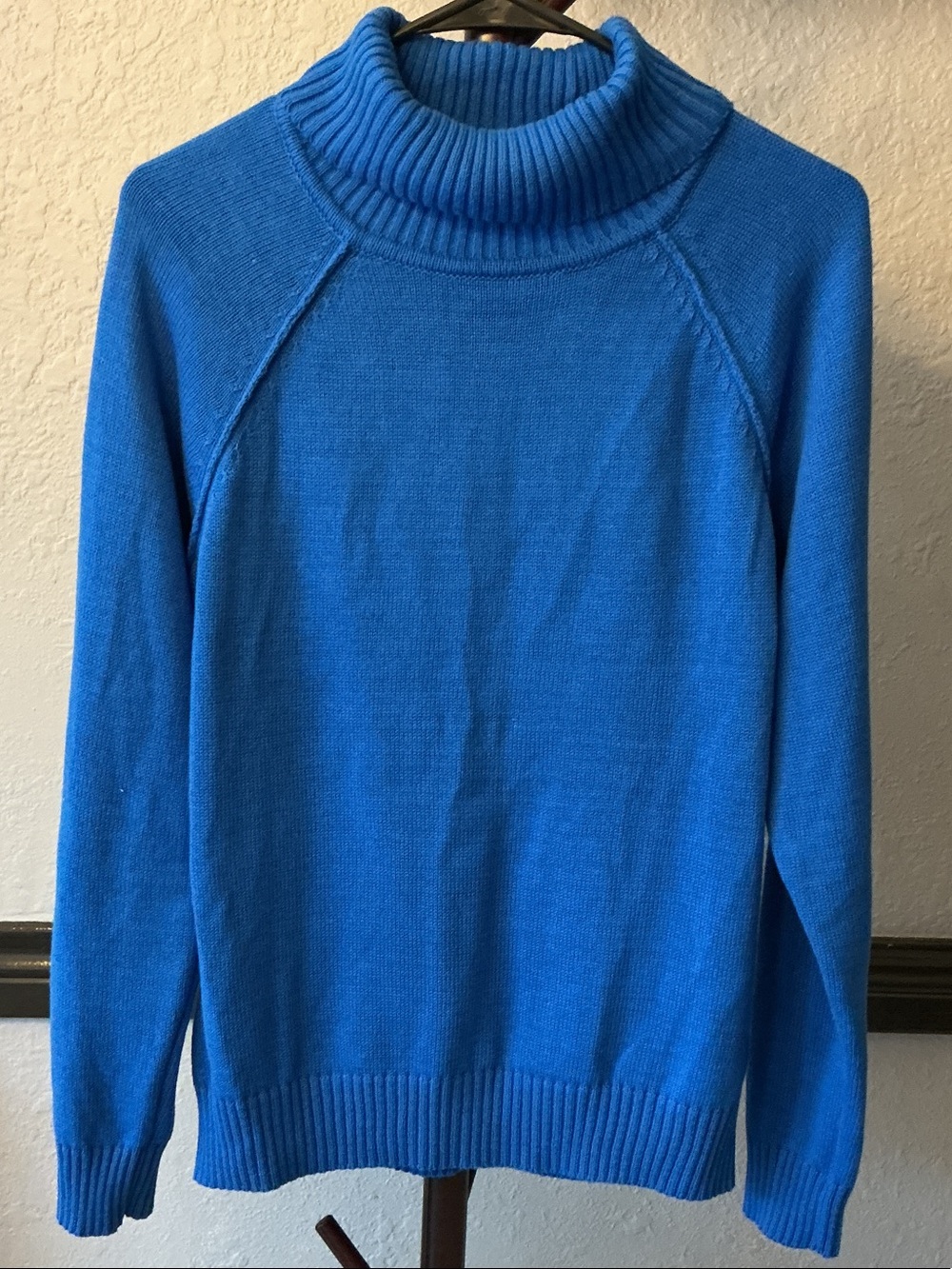 Karen Scott Bright Blue Turtleneck Sweater